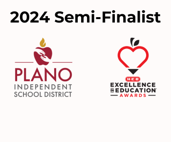 images of plano isd and h-e-b excellence in education awards logos